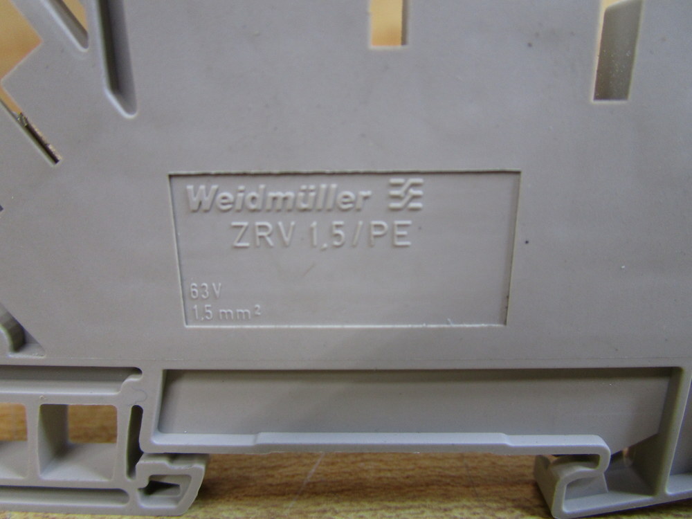 Weidmuller ZRV 1.5/PE Terminal Block ZRV15PE (Pack of 13)