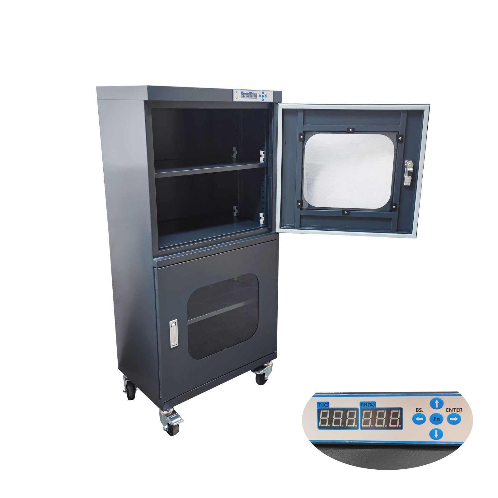 Electronic Dry Cabinet 10-20% RH Industrial Drying Cabinet with Wheels 110V/60HZ