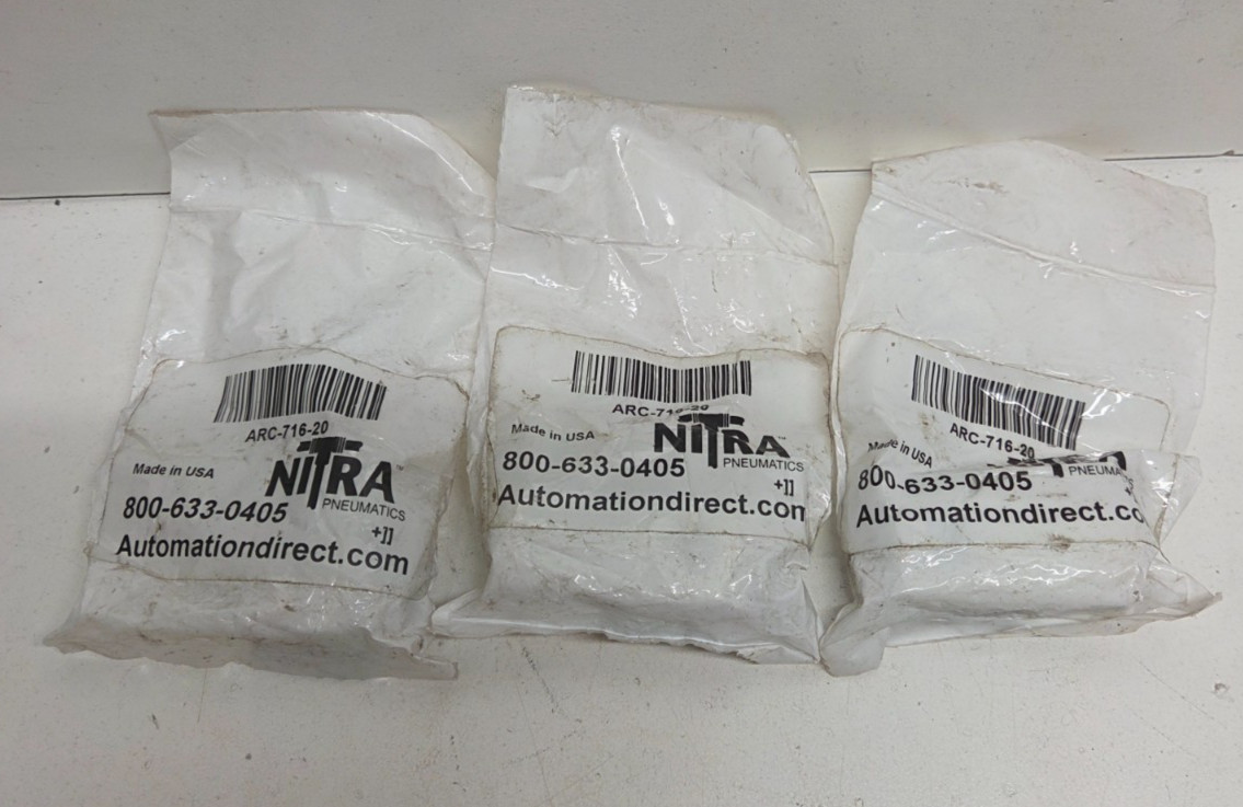 LOT OF 3 NEW IN BAG! NITRA 7/16-20 ROD CLEVIS & HEX NUTS ARC-716-20