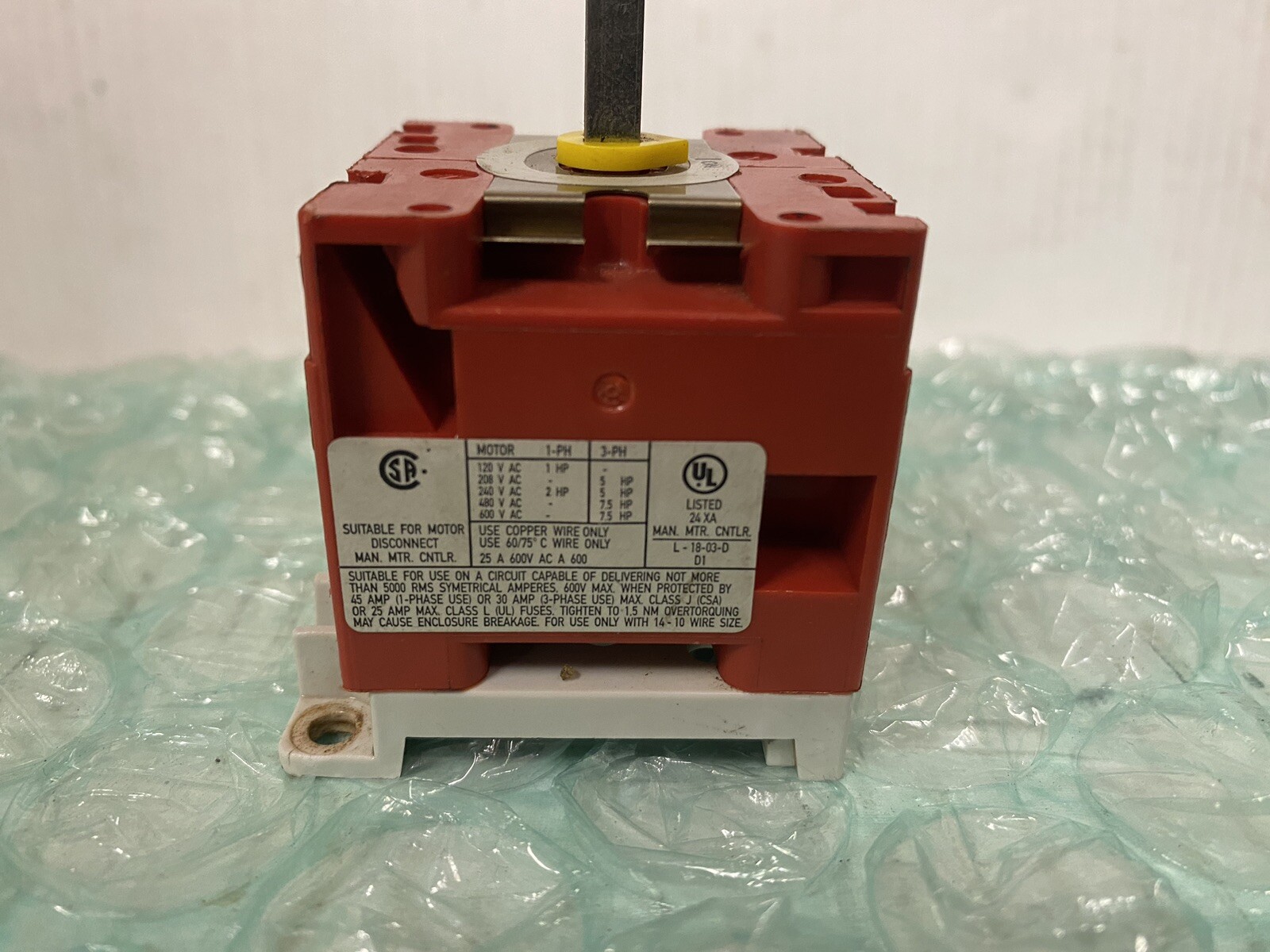 MARCO EEC AEG ED1-3D3SD8-RG Emergency Disconnect Switch 31990755