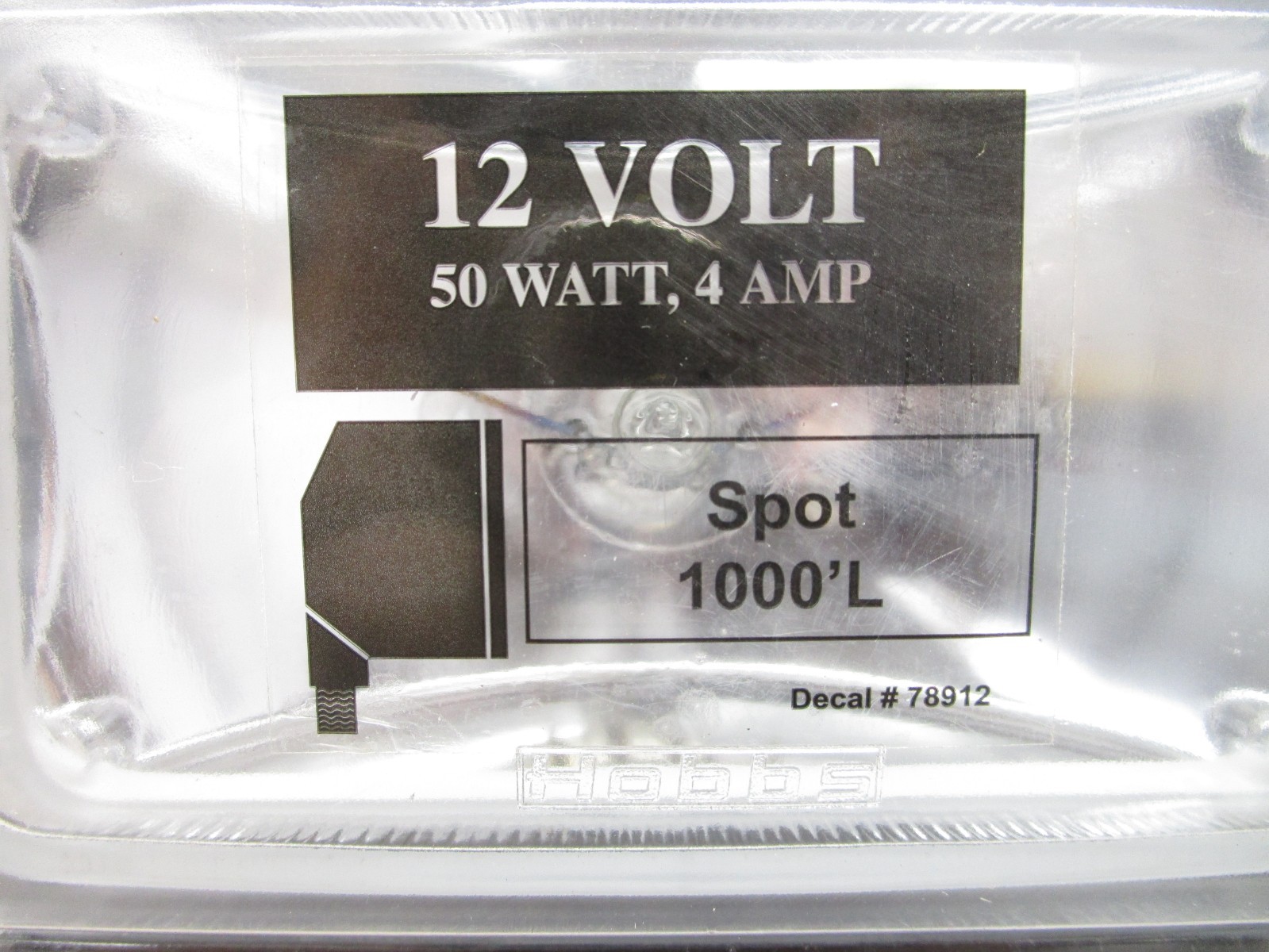 Hobbs 73764-11 Halogen Work Lamp 3″ x 5″ Spot Light 12-volt 50-watt 4-amp
