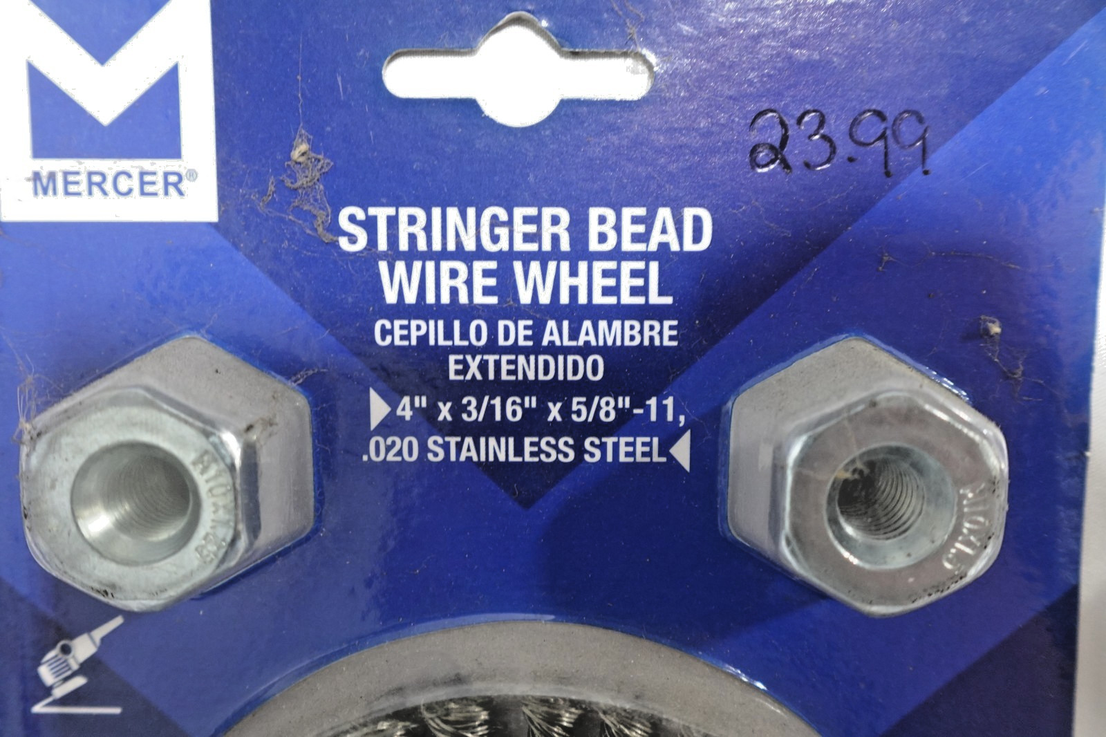 2 Stringer bead wire wheel and 1 Knot wire wheel standard twist