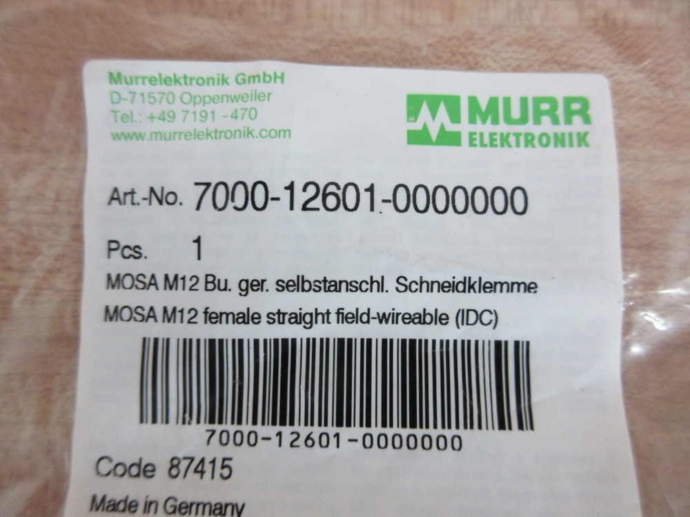 Murr Elektronik 7000-12601-0000000 Lug/Connector 7000126010000000
