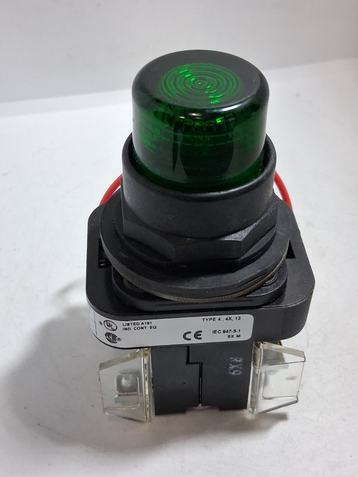 ALLEN BRADLEY 800H-QRTH10G PUSH TO TEST GREEN LED 120V FULL V SERIES F