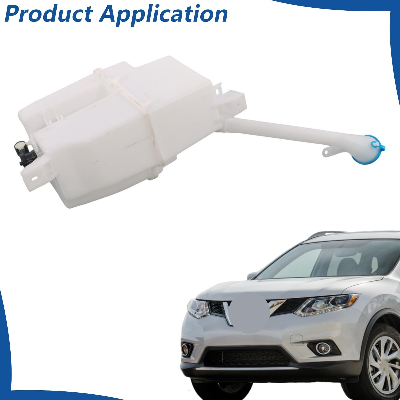 Windshield Washer Fluid Tank White for Rogue 2014-2016 NI1288170