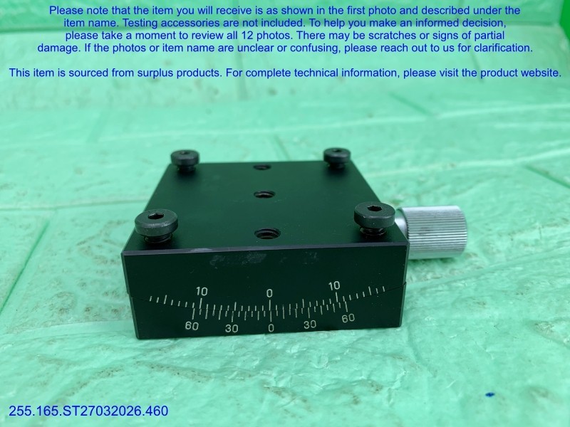Optosigma G0H-65A76UU 1-Axis Brass Goniometers as shown in photos, sn:9336, DHL.