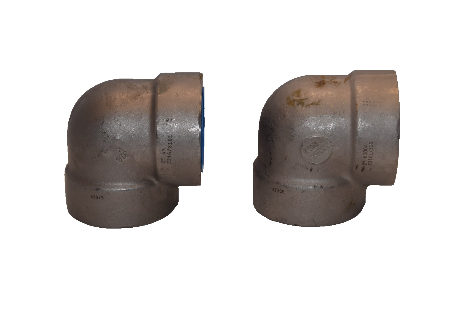 ASP A182F B16 2″ Stainless Steel 90 Degree Socket Connect Elbow (New – Lot of 2)