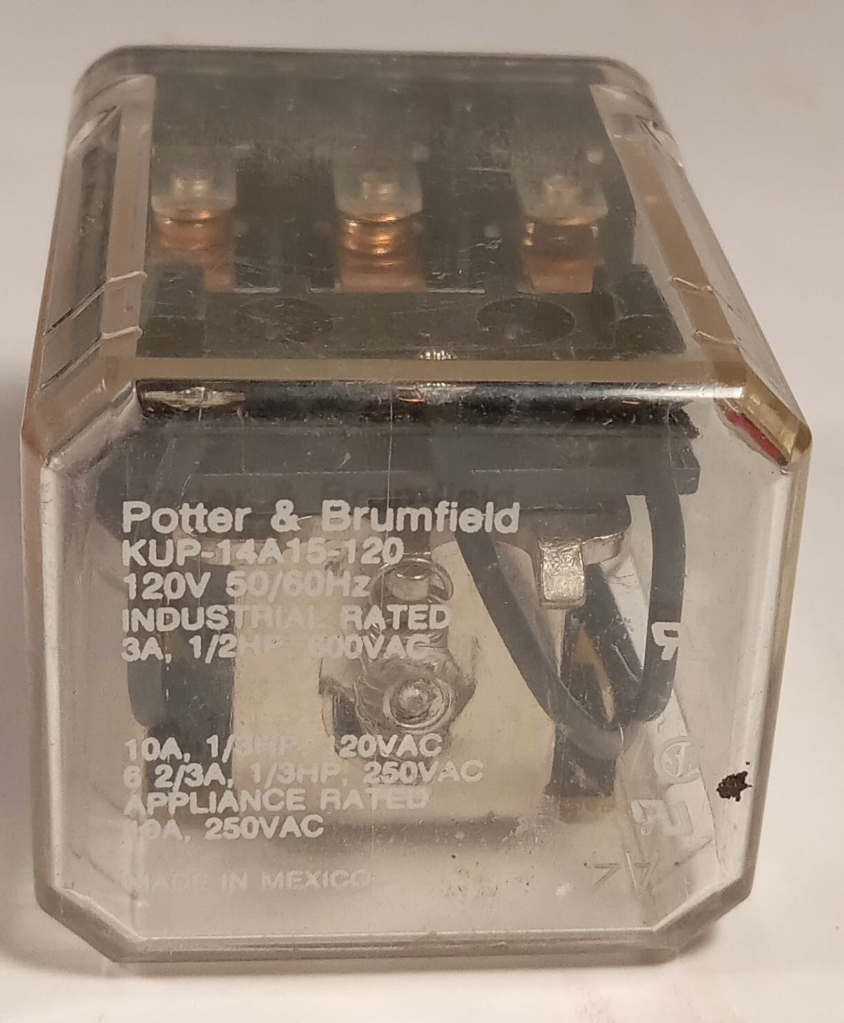 1 USED POTTER & BRUMMFIELD KUP-14A15-120 POWER RELAY UNB ***MAKE OFFER***
