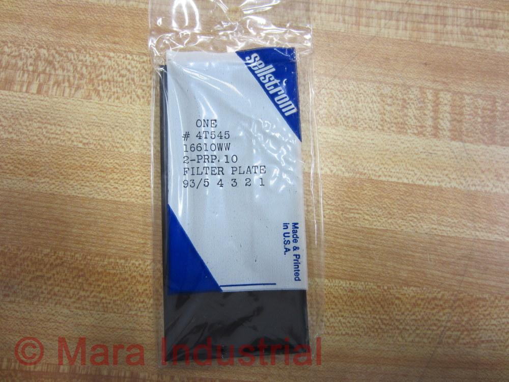Sellstrom 4T545 Filter Plate Blacks 16610WW 2-PRP (Pack of 72)