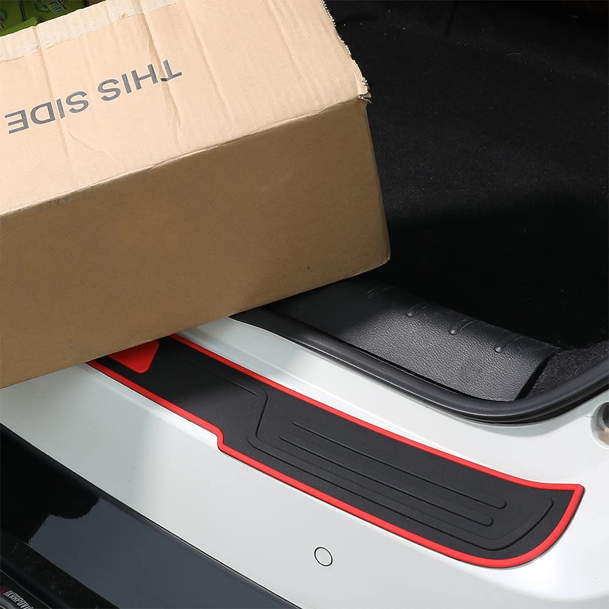 Rear Bumper Guard Protector for Car, Universal Black Rubber Scratch-Resistant…