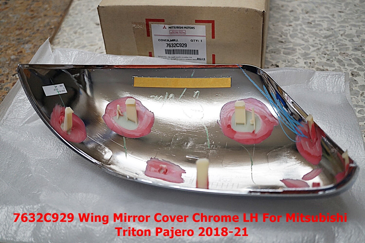 7632C929 Chrome Mirror Cover LH For Mitsubishi Pajero Sport 2018-21