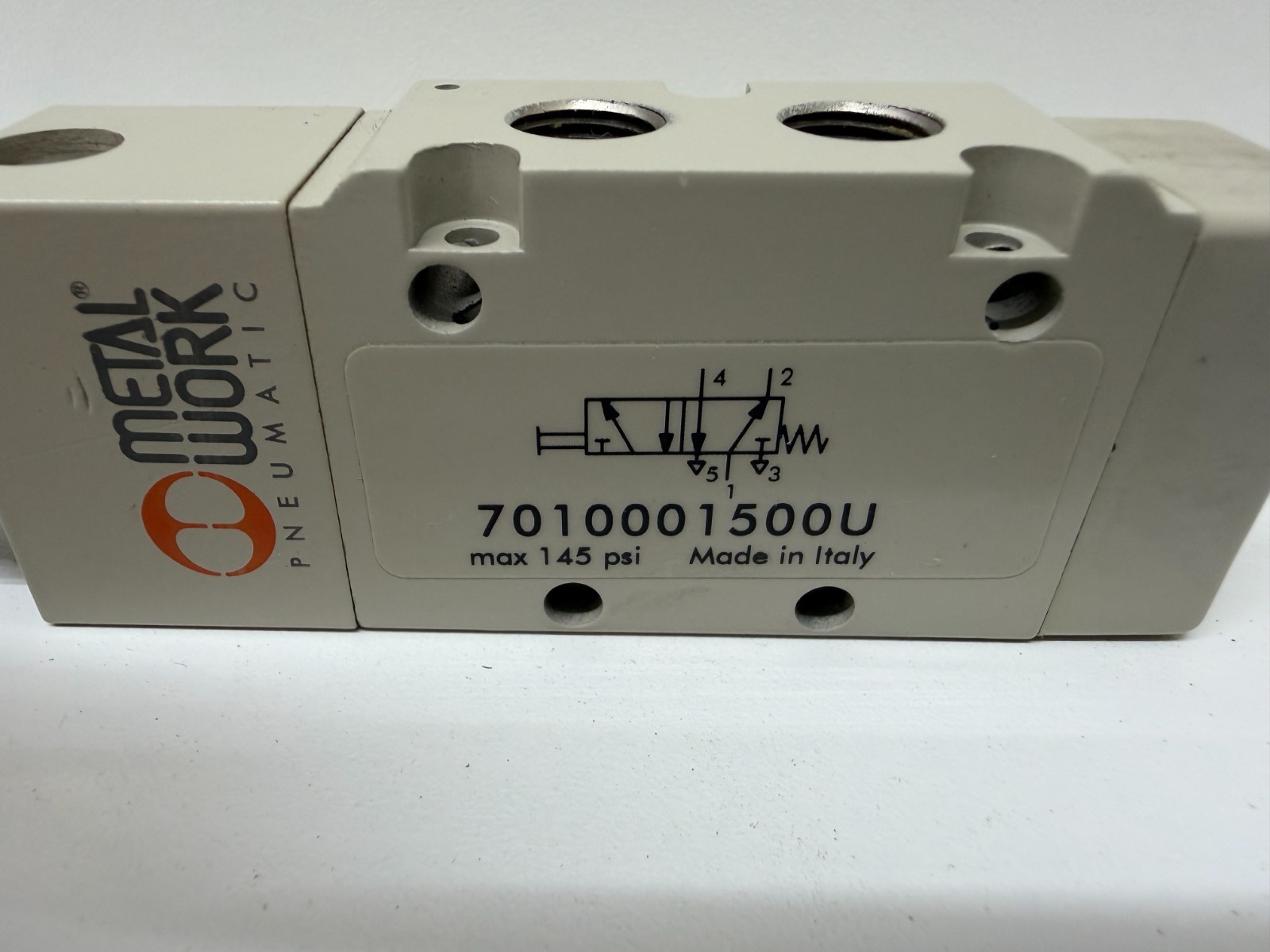 GOOD USED! METAL WORK PNEUMATIC 145PSI MANUAL VALVE 7010001500U
