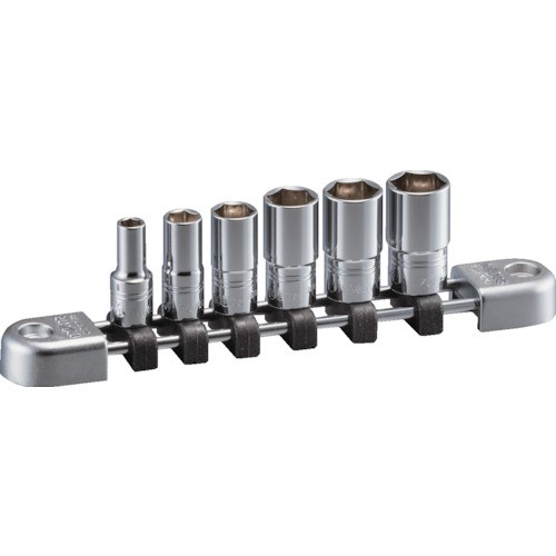 NEPROS NB2M-055、08、10、12、13、14 6.3 Semi-Deep Socket Set (Hexagonal, 6-piece set)