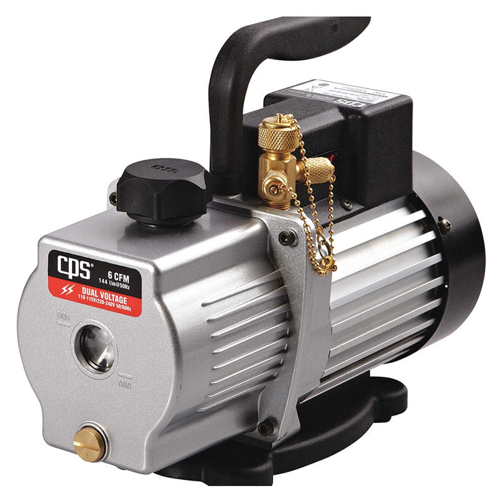 PRO-SET VP6S Vacuum Pump, 6 cfm, 50 micron, 120V AC 406D58
