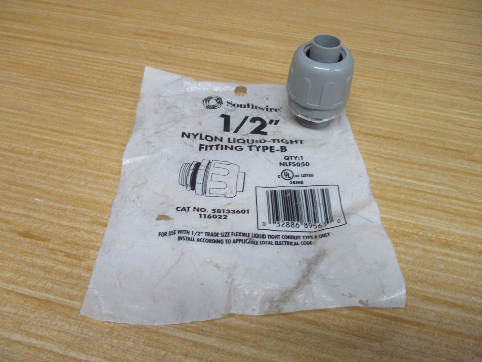 Southwire NLF5050 Nylon Liquid-Tight Fitting 1/2″