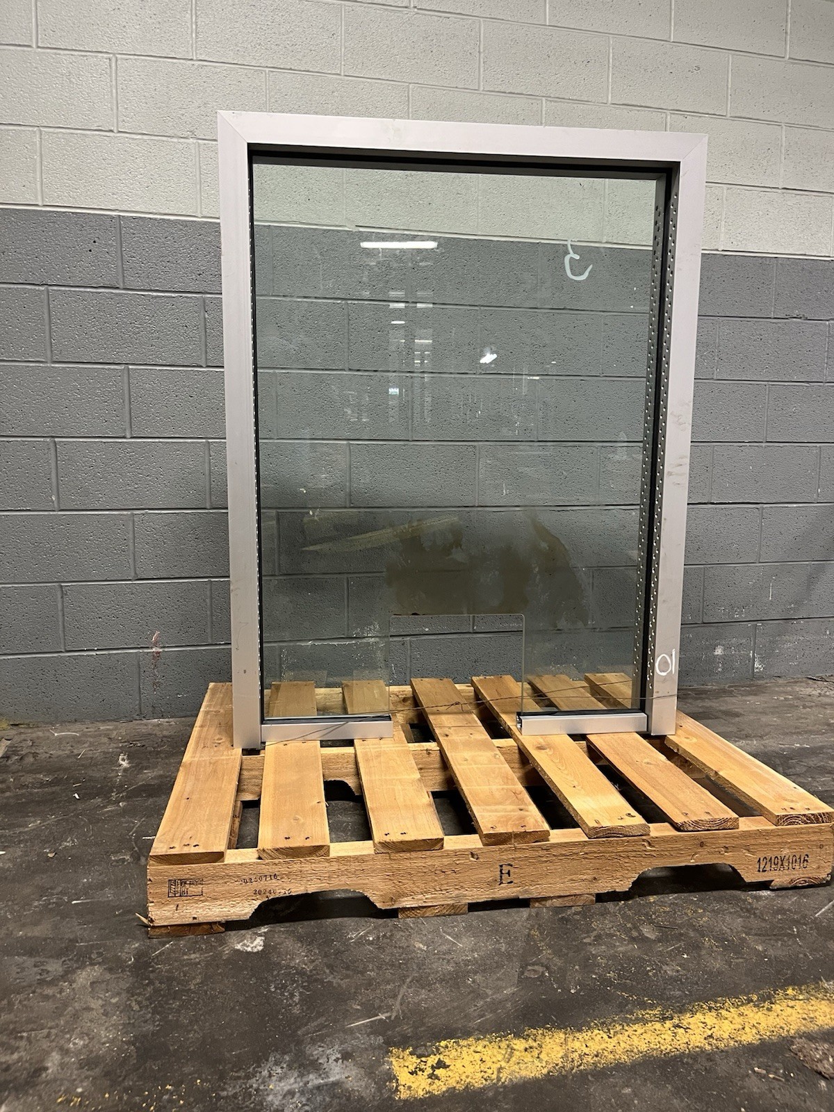 Commercial Security Transaction Window 40×25 1/2in Glass 12×11 Pass-Thru