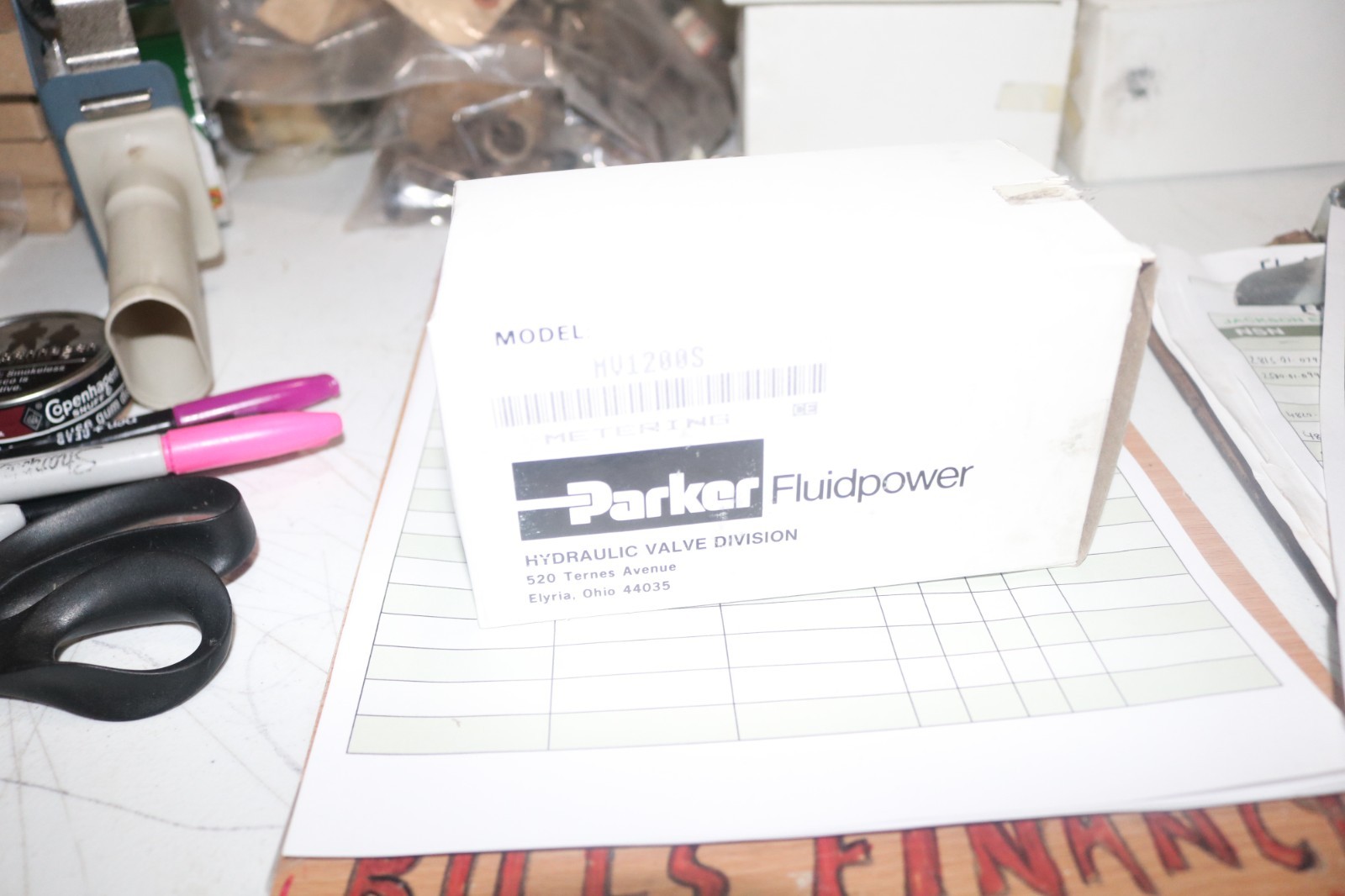 NOS Parker Fluidpower 4 pos metering valve MV1200S 3000 PSI 25 GPM