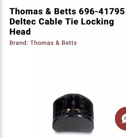 NEW 👀 Lot of 500 pcs Deltec Locking Head Cable Ties Thomas & Betts # 696-41795