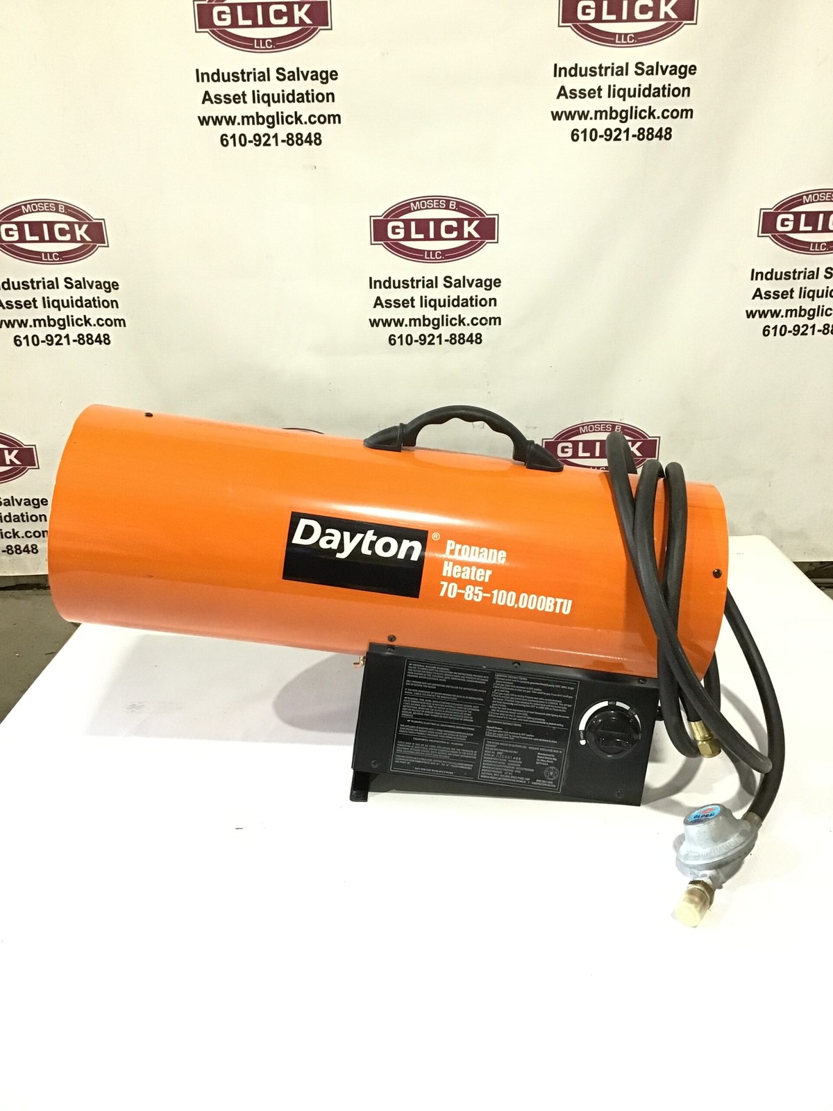Dayton 3VE57 Propane Forced Air Heater 70K-100K BTU 0.8A 35CFM