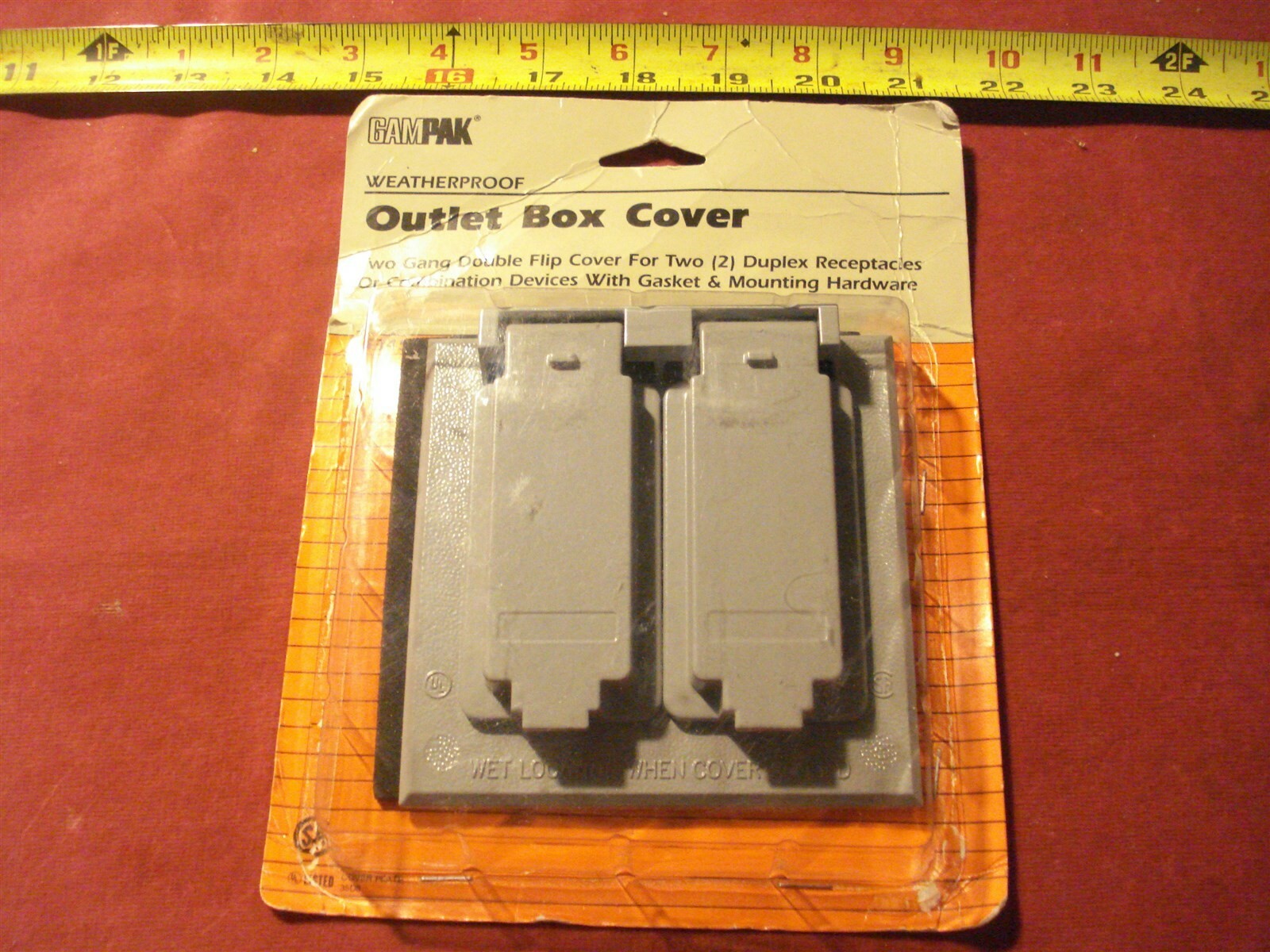 (1554.) Waterproof Outlet Box Cover- 2-Gang Double Flip for 2 Duplex Receptacles