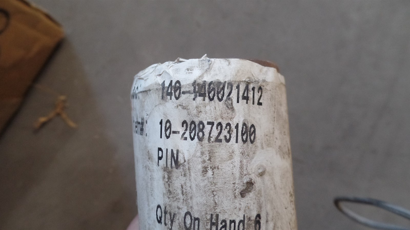 GENUINE TEREX 10-208723100 PIN, 6″, 10 208723100, 10208723100. N.O.S.