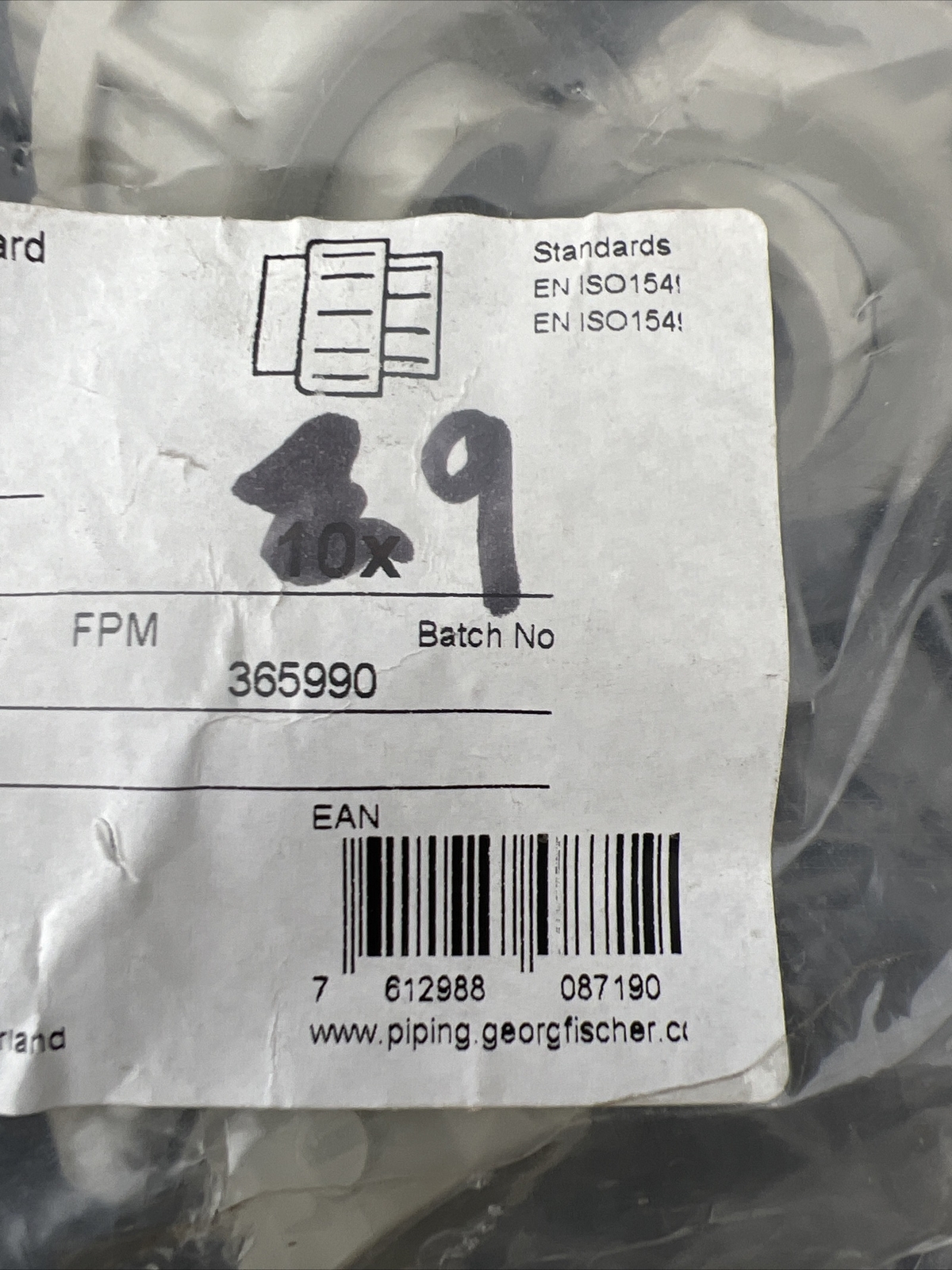 George Fischer 727.520.156 1/2″ PP Viton FPM Pipe Union Socket-Fusion 20MM New