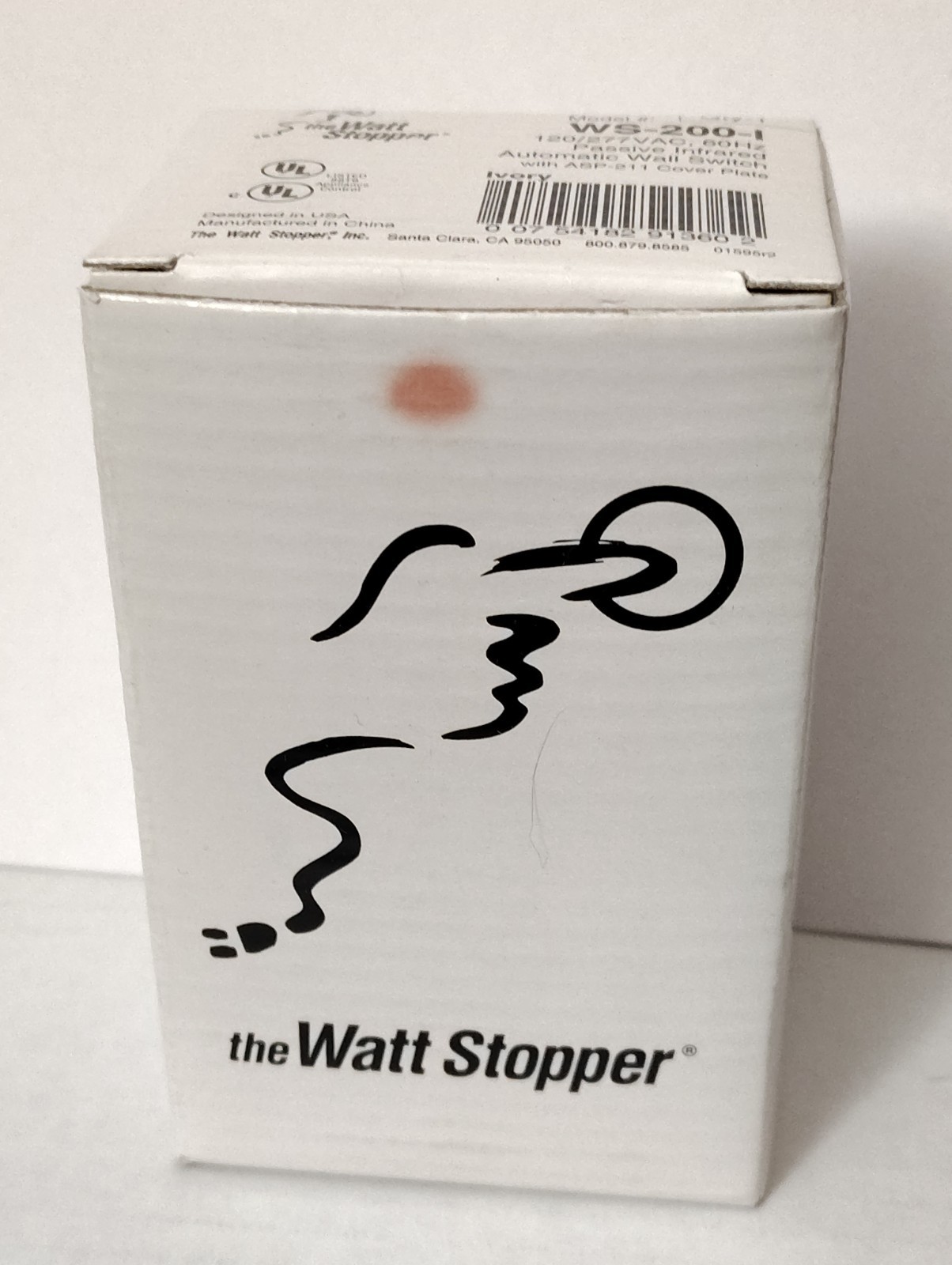 Watt Stopper WS-200-I PIR Automatic Wall Switch 120-277 VAC 60 Hz Ivory Open Box