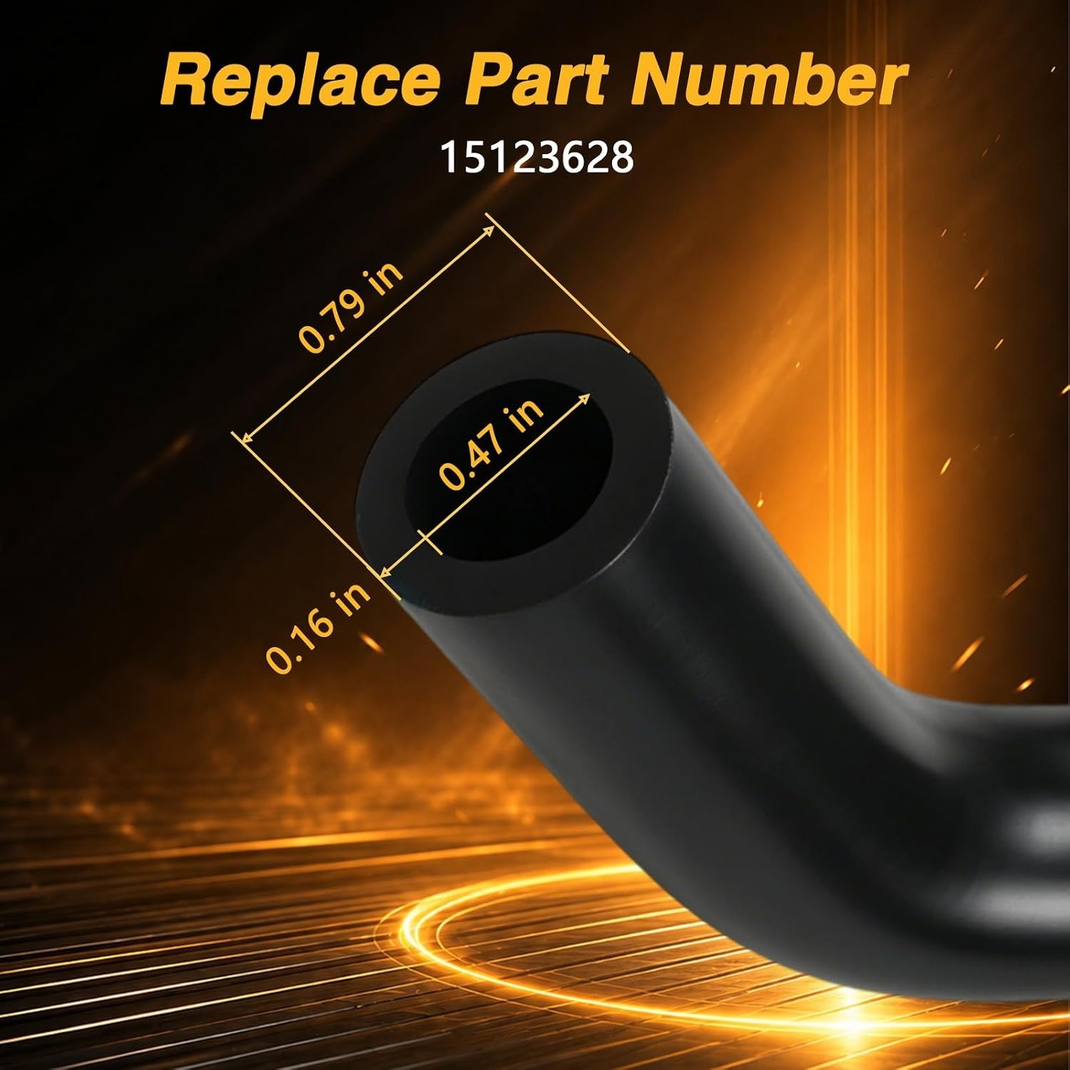 Improved Engine Crankcase Breather Hose,Double Layer Rubber Crank Ventilation PC