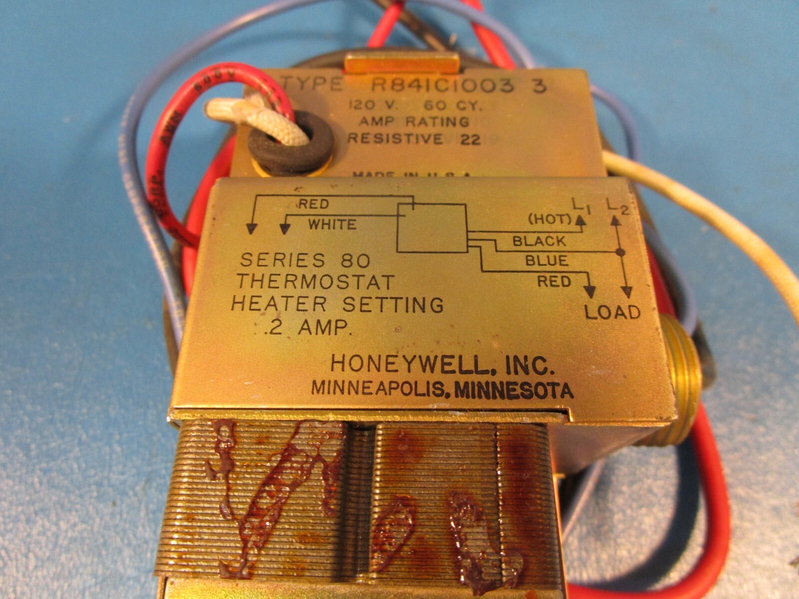 Honeywell R841C 1003 3, Relay, Electric Heat Relay 24VAC Coil 120V R841C1003 3