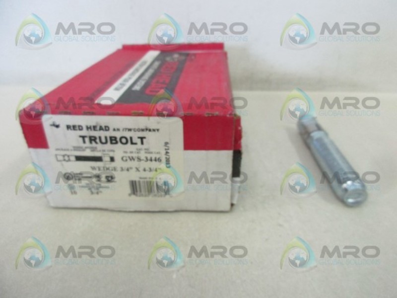RED HEAD GWS-3446 TRUEBOLT WEDGE ANCHOR (BOX OF 10) NSMP