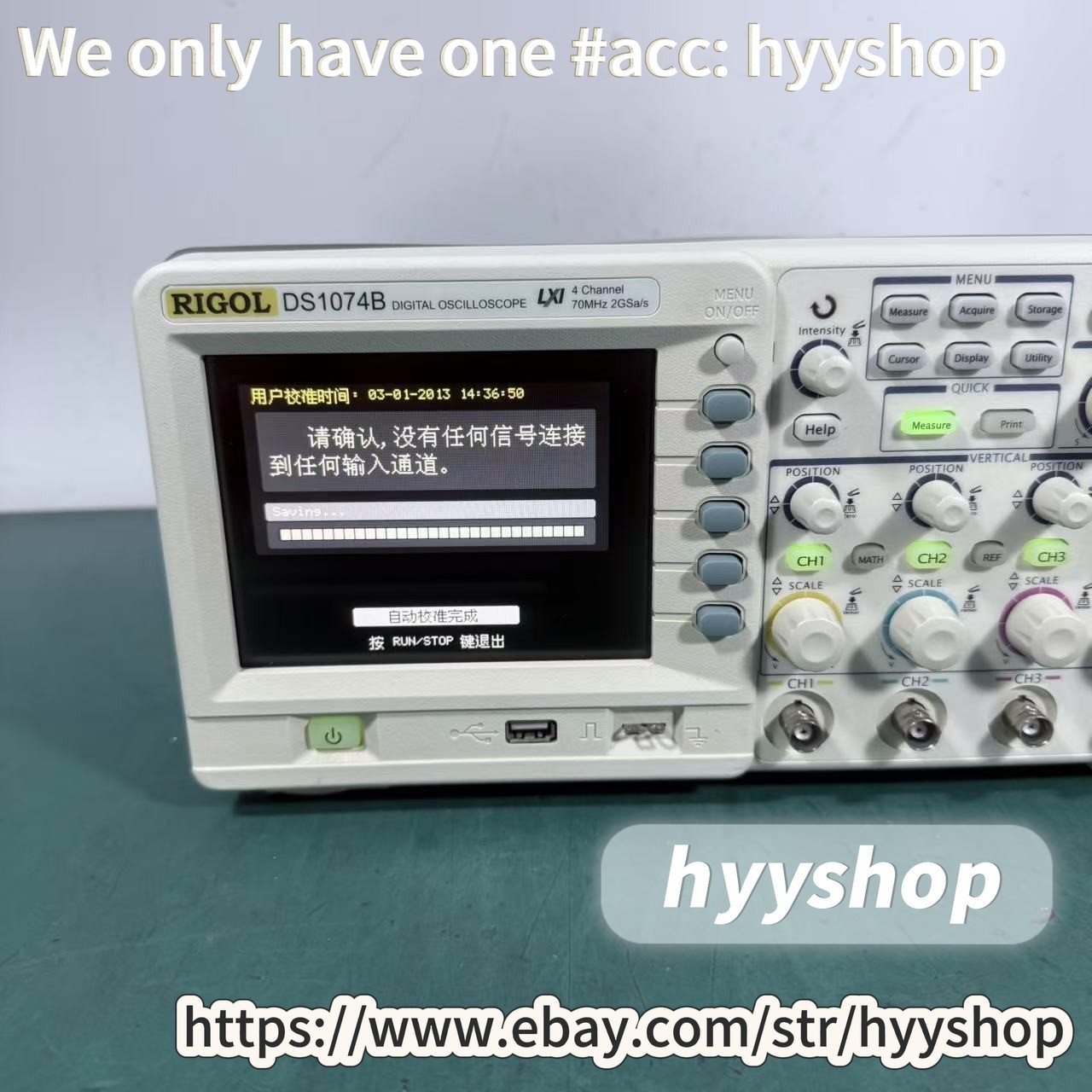 1pcs RIGOL DS1074B oscilloscope, 70MHz, 2GSa/s four channel /hyy