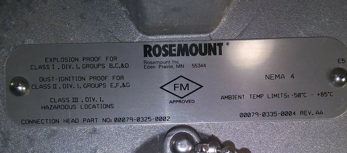 1 NEW ROSEMOUNT 00079-0325-0002 PRESSURE TRANSMITTER HEAD NNB ***MAKE OFFER***