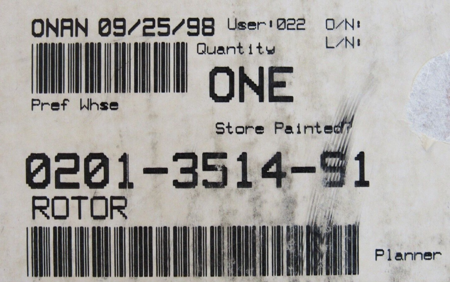 NEW ONAN 0201-3514-S1 ROTOR 1040779-W 170-3889 02013514S1