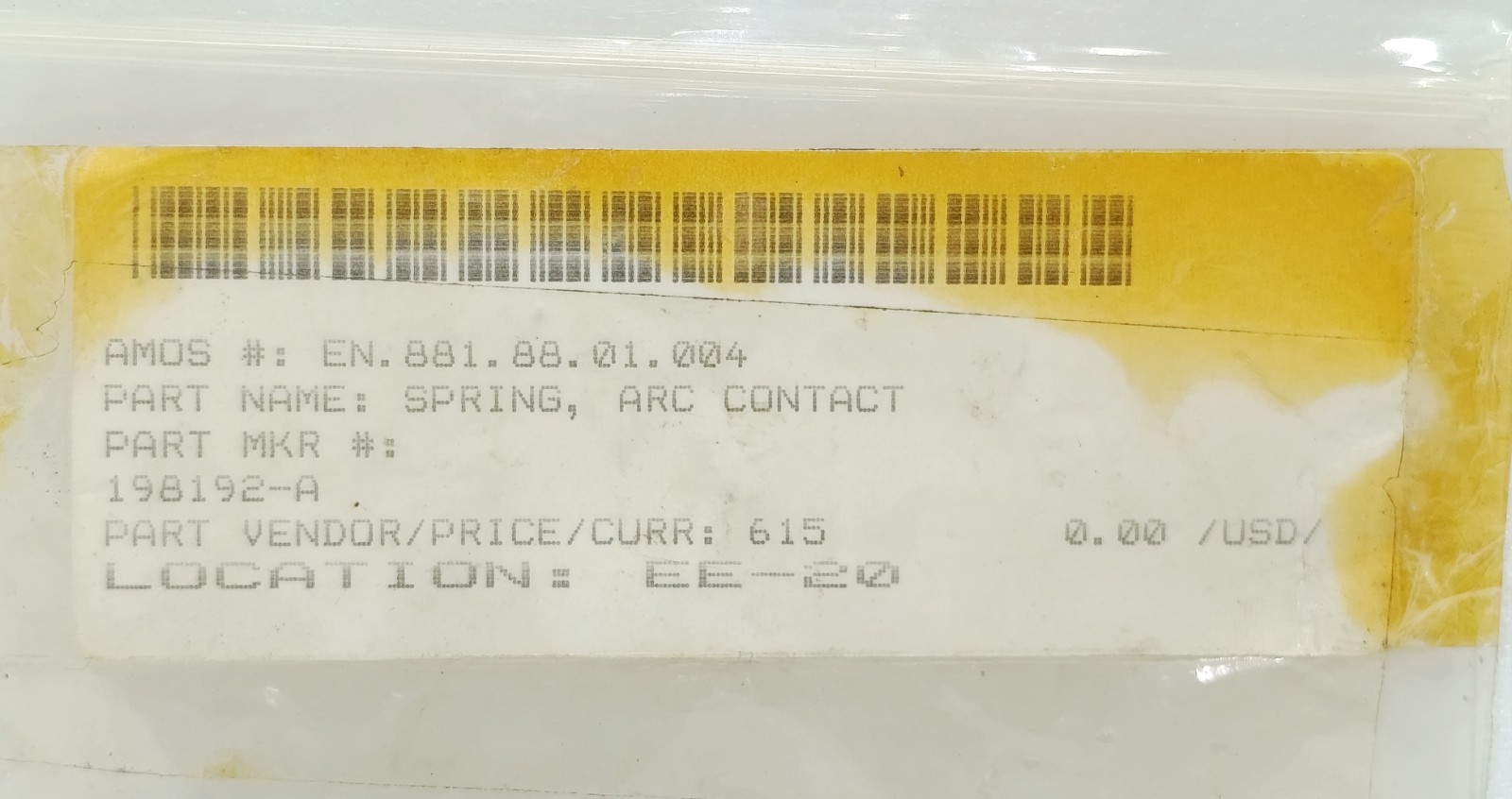 SPD 198192-A SPRING ARC CONTACT SWITCHBOARD AMOS EN.881.88.01.004 6PC NEW