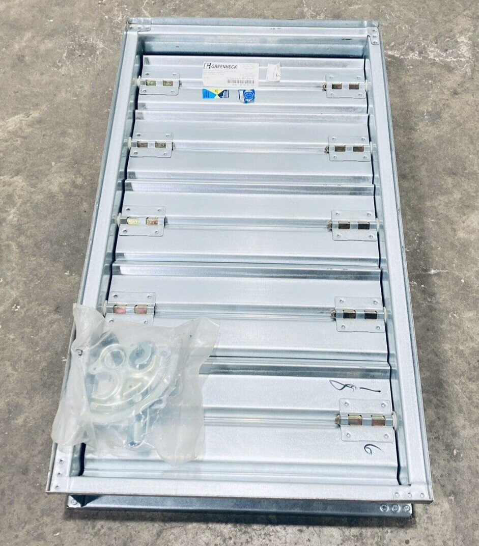 UNUSED GREENHECK MBD-15 GALVANIZED MANUAL BALANCING DAMPER 18″X32″ MULTI-BLADE