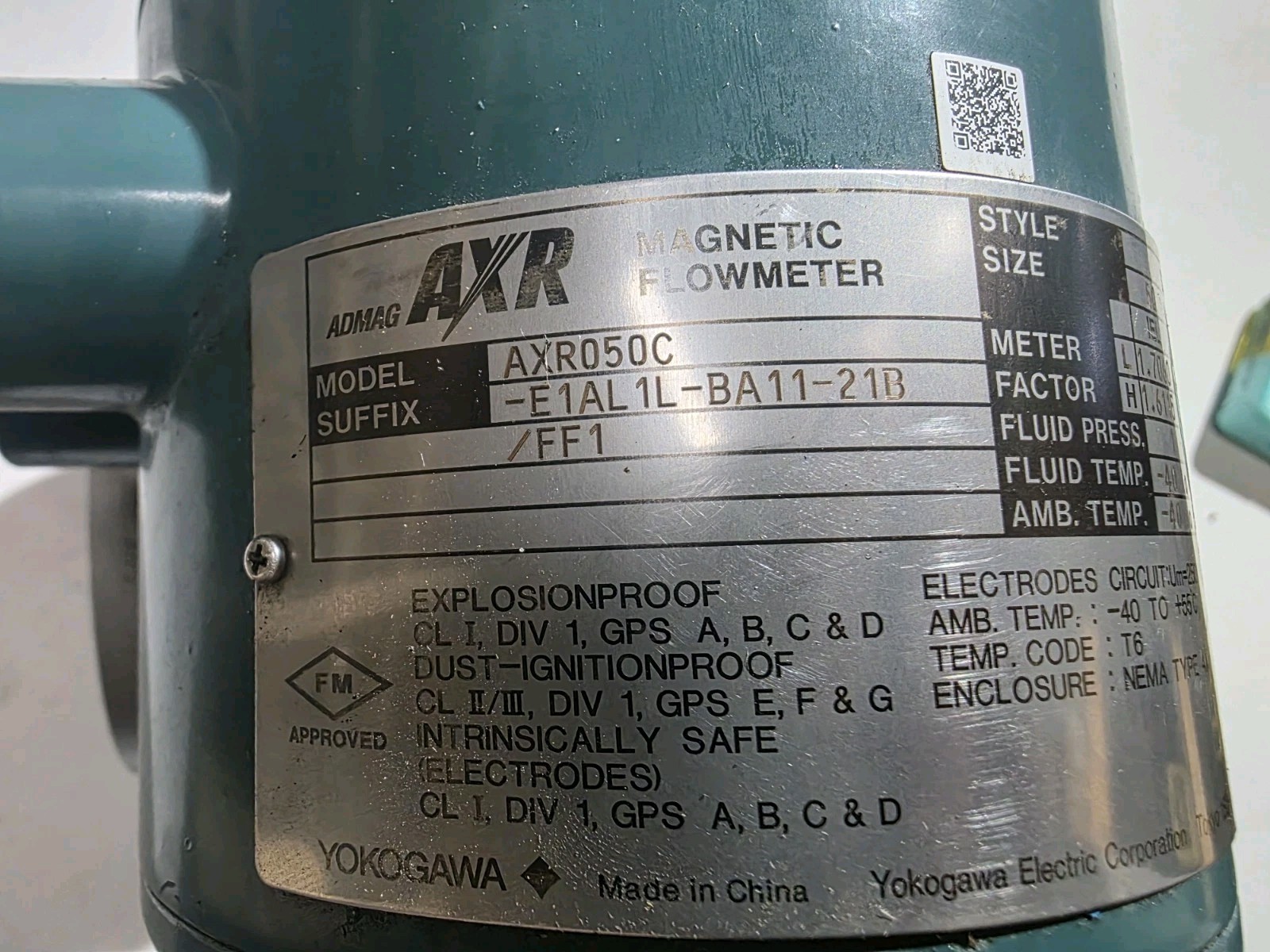 2″ Yokogawa AXR050 Magnetic Flowmeter 50mm