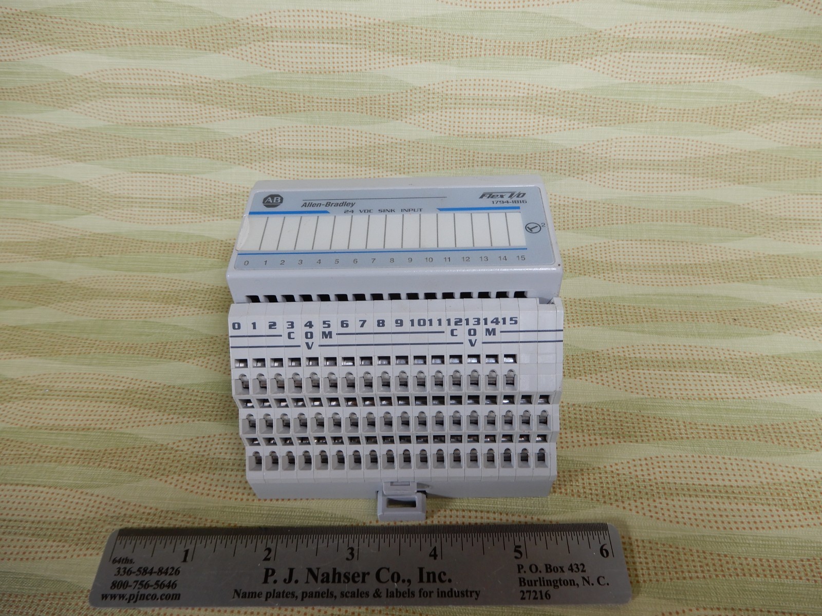 Allen-Bradley Flex I/O 1794-IB16 16 Point 24VDC Sink Input 1794-TB3S Base NOS BX