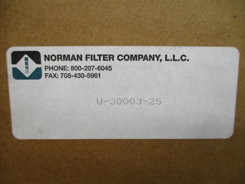 NORMAN FILTER COMPANY U-30003-25 NSFS