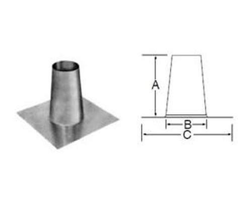 SELKIRK 104815 RV Tall Cone Flashing 4″ 28 GA Galvanized Steel Type B Gas Vent