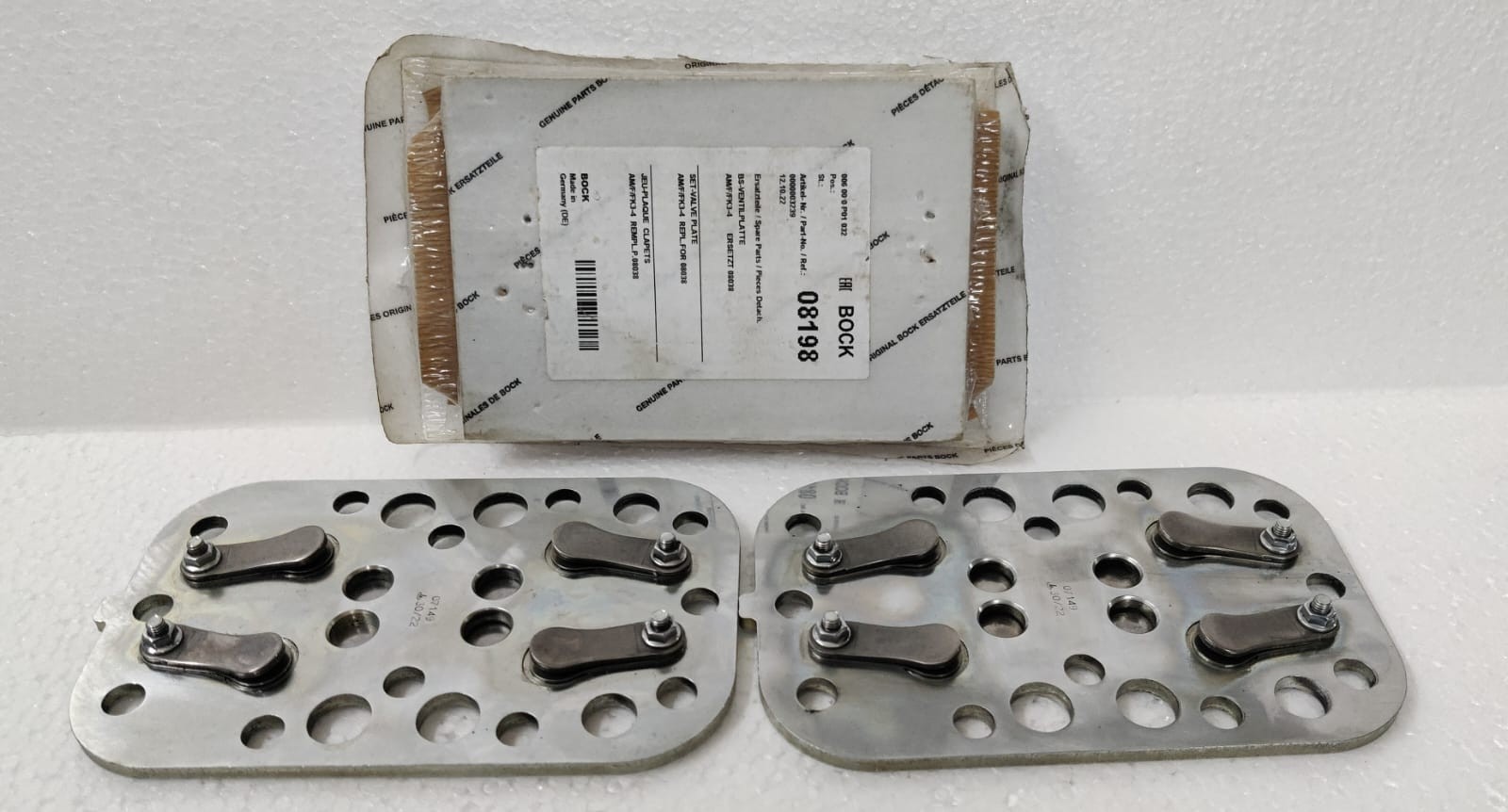 080198 Bock Set Valve Plate AM/F/FK3-4 Repl. For 08038 #NEW
