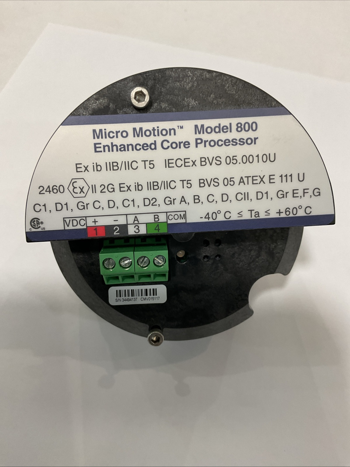 Micro Motion 800 Enhanced Core Processor V.5.40 REV. AA MMI-20093828 NEW 2023