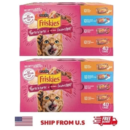 Purina Friskies Gravy Wet Cat Food Variety Pack, (Pack of 80) 5.5 oz. Cans