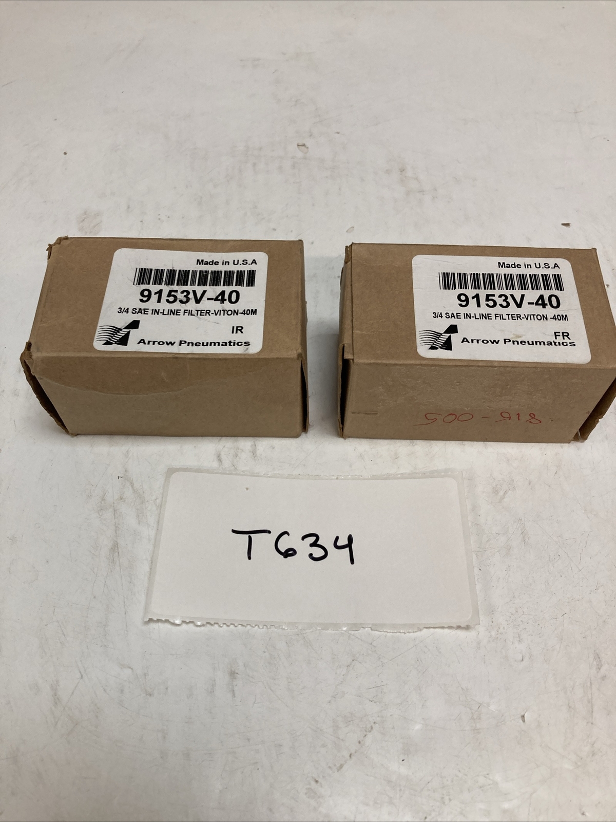 Lot Of 2 NEW Arrow Pneumatics In-Line Filter 9153V-40 | U.S.A. SELLER