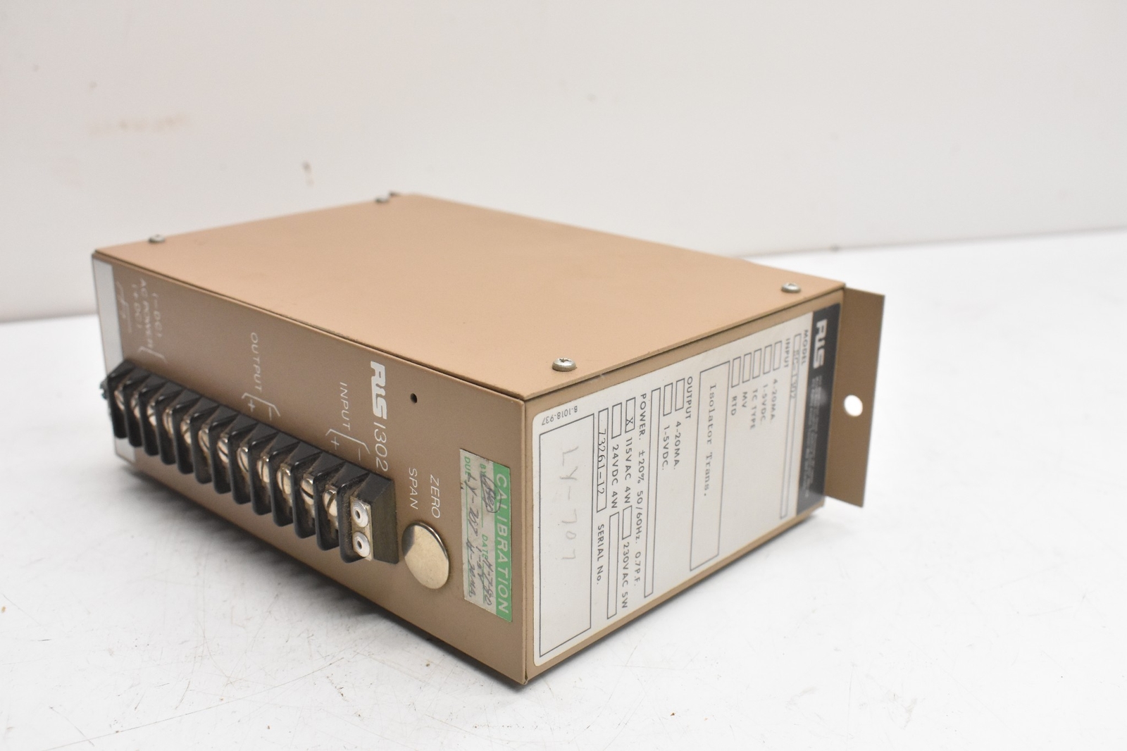 RIS/AMETEK RIS MODEL SC-1302 INPUT 1-5 VDC. OUTPUT 4-20 MA. TRANSMITTER MODULE