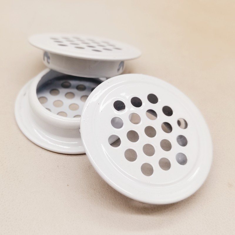 30Pcs 29mm Circular Soffit Vent, Stainless Steel Circular Air Vents, White