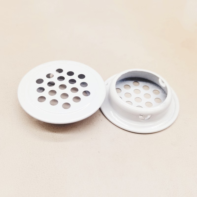 30Pcs 29mm Circular Soffit Vent, Stainless Steel Circular Air Vents, White