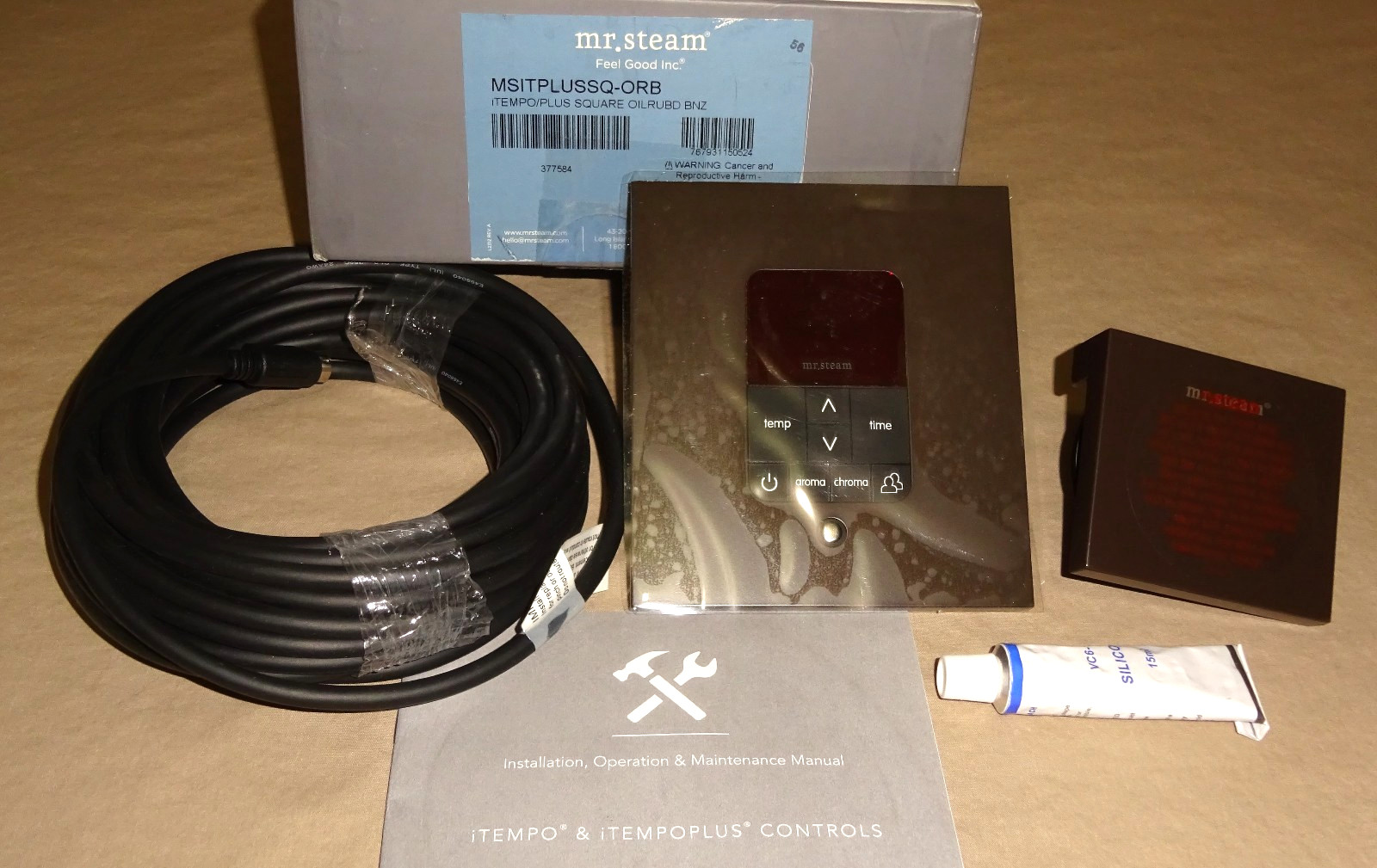 Mr.Steam MSITPLUSSQ-ORB iTempoPlus Square Steam Shower Control MSITPLUSSQORB NEW