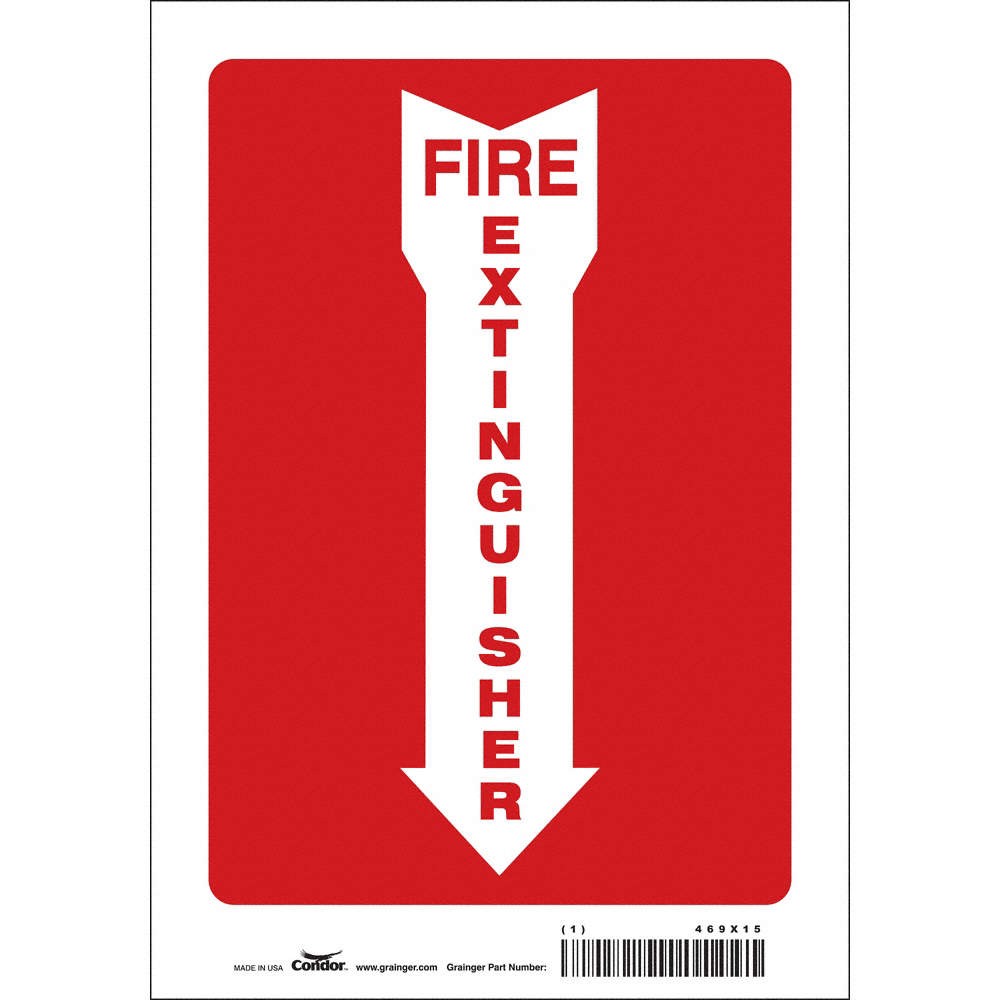 CONDOR 469X15 Safety Sign,10 in x 7 in,Vinyl 469X15