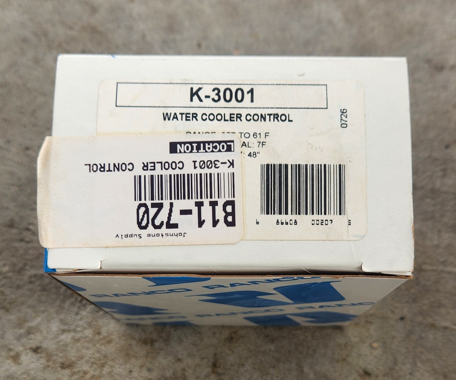 RANCO K-3001 WATER COOLER CONTROL NSFB