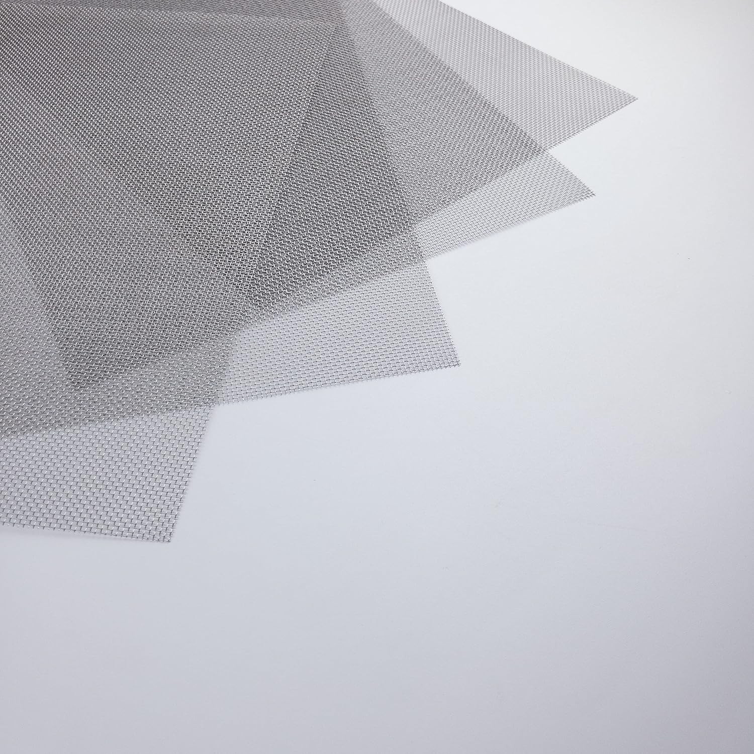 SOTEE 4 Pack – 304 Stainless Steel Woven Wire Mesh 20Mesh-11.8″ x 8.27″, Gray